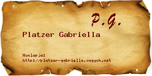 Platzer Gabriella névjegykártya